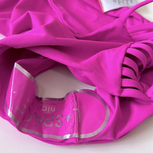 L Space Bikini Womens Harrington High waist Bitsy Cut Pink Small - Picture 7 of 11